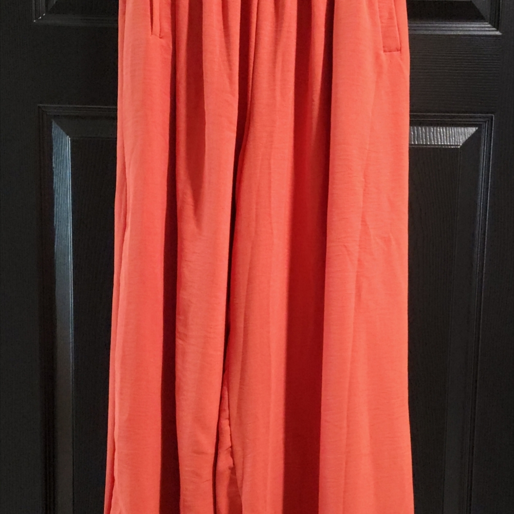 Terracotta Smocked Waist Wide Leg Lounge Bohemian Pant - Picture 4 of 16